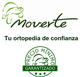 Logo de "Moverte" con tortuga y lema: "Tu ortopedia de confianza". Sello "Precio mínimo garantizado".