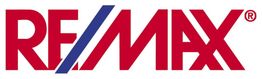 RE/MAX-Logo mit rotem Schriftzug und blauem, diagonalem Element zwischen "RE" und "MAX".