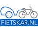 Logo met een tekening van een fiets met aanhanger en de tekst "FIETSKAR.NL" in blauw.