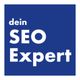 Blaues Logo mit weißem Text "dein SEO Expert" in Großbuchstaben.
