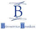 Logo mit blauem Buchstaben "B" und Text "Büroservice Brunken".