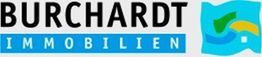 Logo von Burchardt Immobilien mit stilisiertem Haus und bunten Formen.