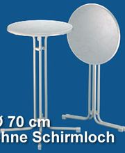 klappstehtisch weiss 70-80-85 durchmesser