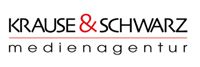 Logo von Krause & Schwarz Medienagentur mit rotem Akzent.