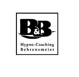 Schwarz-weißes Logo mit "B&B" und Text "Hypno-Coaching Behrensmeier" darunter.