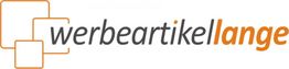Logo mit dem Text "werbeartikellange" in Grau und Orange, daneben drei orange Quadrate.