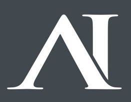 Stylized "AI" logo on a dark background in white font.