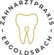 Logo der Zahnarztpraxis Ergoldsbach mit Zahnzeichnung in der Mitte.