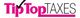 Logo for "Tip Top Taxes" with a pink font and a black checkmark.