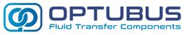 Logo mit Text "OPTUBUS Fluid Transfer Components" und grafischem Symbol in Blau.