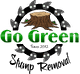 Logo with a tree stump reads "Go Green Stump Removal, Since 2012."