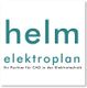 Logo "helm elektroplan" mit Slogan: "Ihr Partner für CAD in der Elektrotechnik".