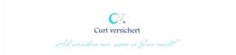Logo mit blauem "CV", Text: "Curt versichert" und "Ich versichere nur, wenn es Sinn macht!".