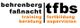 Logo mit "behrenberg faßnacht tfbs", Text: "training beratung fortbildung supervision".