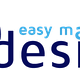 Logo mit dem Text "P2P easy marketing! design" in Blau- und Lilatönen.