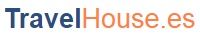 Logo de "TravelHouse.es" en texto azul y naranja.