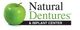 Green apple next to "Natural Dentures & Implant Center" text.