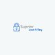 A blue padlock icon with text: "Suprior Lock & Key" on a light gray background.