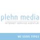 Logo von Plehn Media, Internet Service Agentur. Text: "We serve TYPO3".