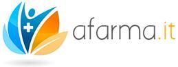 Logo di Afarma.it con un'icona stilizzata e colori blu, arancione e bianco.