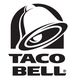 Logotipo preto e branco do Taco Bell, com um sino estilizado acima do nome da marca.