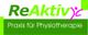 "ReAktiv Logo: Praxis für Physiotherapie in grün und pink mit stilisierter Figur."