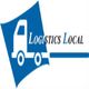 Blue logo with a truck icon and text "Logistics Local" on a white background.