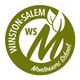 Green circle logo for Winston-Salem Montessori School with leaf design and "WS M" initials.