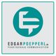 Logo von Edgar Poeper mit Slogan "Punktgenaue Kommunikation".