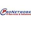 Logo von ProNetwork, IT-Services & Solutions in blauer und roter Schrift auf weißem Hintergrund.