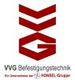 Logo der VVG Befestigungstechnik, Teil der KÖGEL-Gruppe mit rotem Symbol oben.
