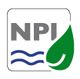Logo mit den Buchstaben "NPI", blauem Wasser-Symbol und grünem Blatt in einem Quadrat.