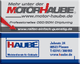 Logo mit der Aufschrift "HAUBE" und zwei Weblinks: motor-haube.de und reifen-einfach-guenstig.de.