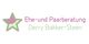 Logo mit grünem und pinkem Stern, Text: "Ehe- und Paarberatung Derry Bakker-Steen".