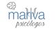 Logotipo de "Mariva Psicólogos" con un cerebro y el símbolo psi en tonos gris y azul.