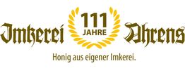 Imkerei Ahrens Logo, 111 Jahre, Honig aus eigener Imkerei.