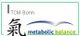 TCM Bonn Logo mit chinesischem Schriftzeichen und Schriftzug „metabolic balance“.