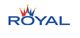 Blue "ROYAL" text with red and blue crown icon above the letter 'O'.