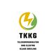 Gelbes und grünes Blitz-Logo von TKKG, darunter steht „Telekommunikation und Elektro Klaus Greiling“.
