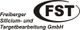 Logo mit Text: "Freiberg Silicium- und Targetbearbeitung GmbH" und "FST" in einem Kreis.