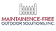 Logo with a fence icon above "Maintenance-Free Outdoor Solutions, Inc." text.