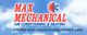 Max Mechanical logo with tagline: A Christian company promoting honesty & quality.