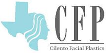 Texas silhouette with face profile and "CFP Cilento Facial Plastics" text.