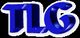 3D-Buchstaben "TLG" in glänzendem Blau mit weißen Kanten auf weißem Hintergrund.