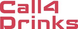 Roter Schriftzug "Call4Drinks" auf weißem Hintergrund.