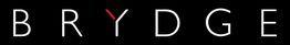 Stylized "BRYDGE" logo with a red accent on the "Y", set against a black background.