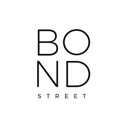"Black text logo with 'BOND' above 'STREET' on a white background."
