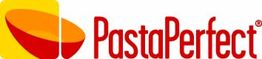 Logo mit roter Schüssel und Text "PastaPerfect" in Rot, stilisiert und markenrechtlich geschützt.