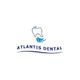 Atlantis Dental logo featuring a stylized tooth and wave design.