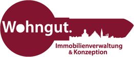 Logo in Form eines Schlüssels mit der Aufschrift "Wohngut. Immobilienverwaltung & Konzeption".